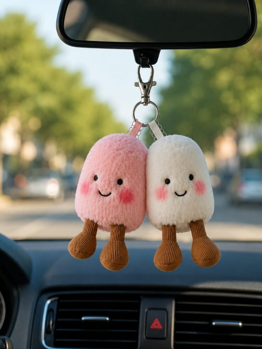 NWT Jellycat Amuseables Pair of Marshmallows Bag Charm Plush Keychain - Picture 5 of 6